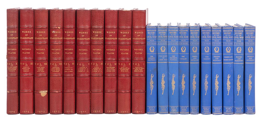 Lot 258: 'Works of Shakespeare' and Civil War Book Sets