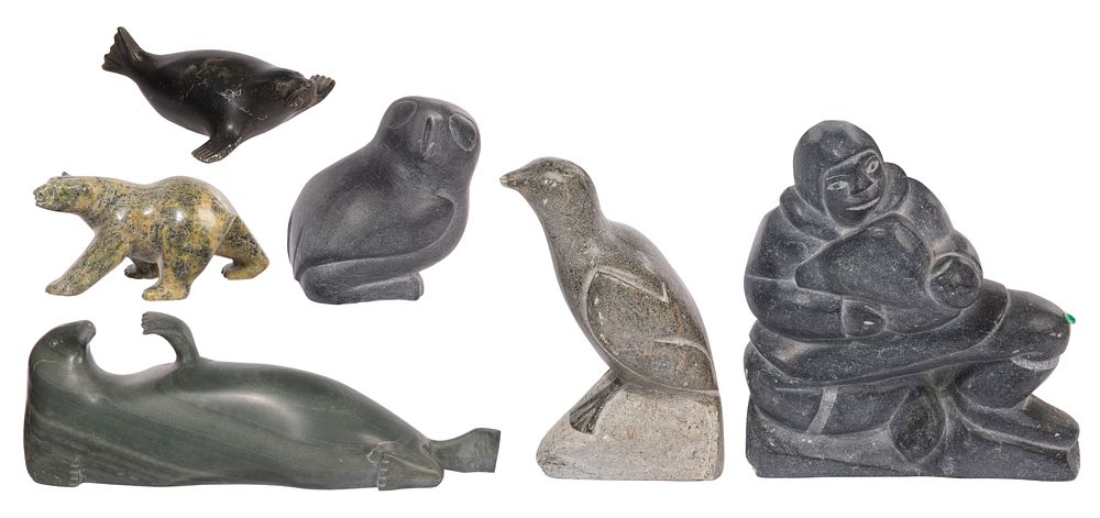 Lot 272: Inuit Carved Stone Sculpture Assortment