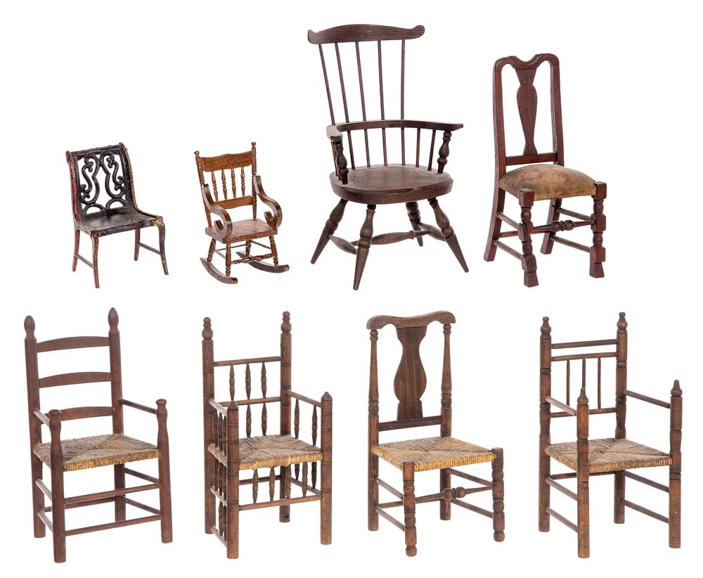Lot 287: Doll Furniture Chair Assortment