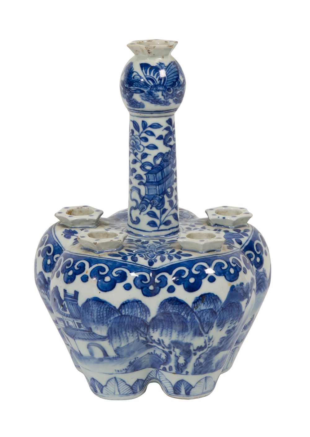Lot 290: Chinese Porcelain Blue and White Tulipiere Vase