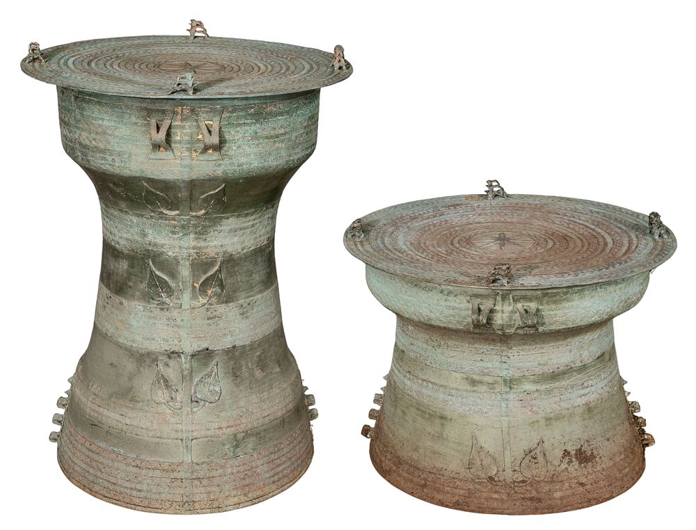 Lot 296: Southeast Asian Copper Alloy Rain Drums