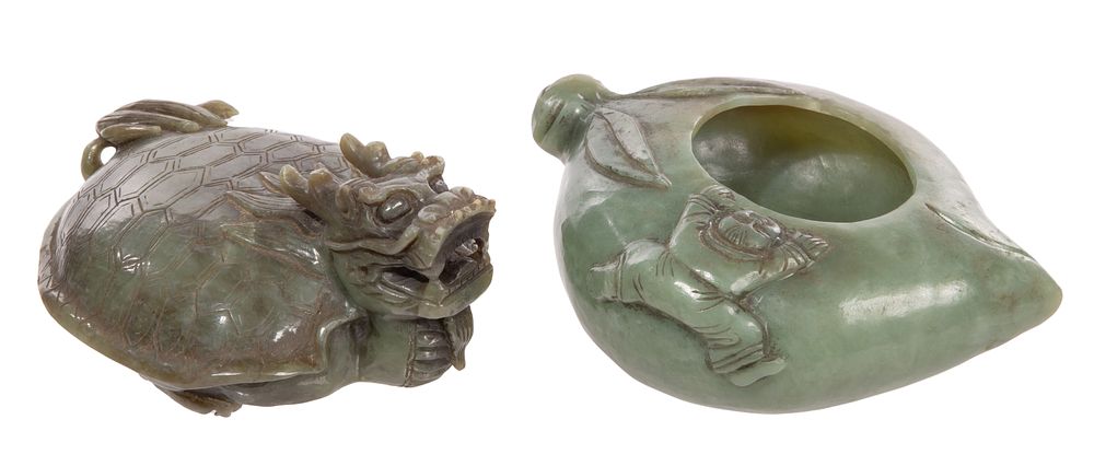 Lot 310: Chinese Nephrite and Jadeite Jade Objects