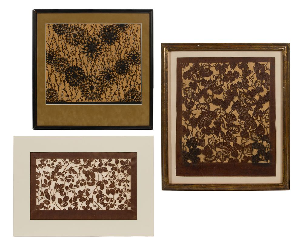Lot 323: Japanese Katagami Stencil Assortment