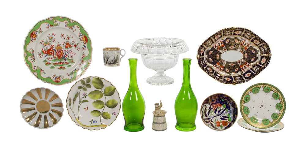 Lot 349: European Porcelain and Pottery Assortment