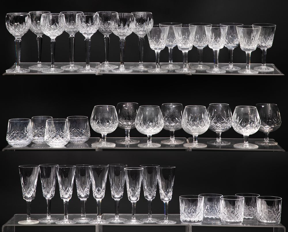 Lot 351: Waterford Crystal Stemware Lismore Collection