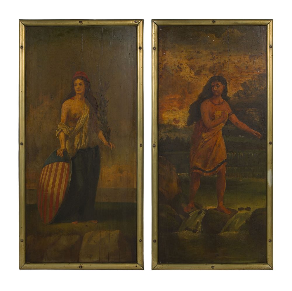 Lot 364: Pennsylvania Pumper Engine Panel Oils on Board