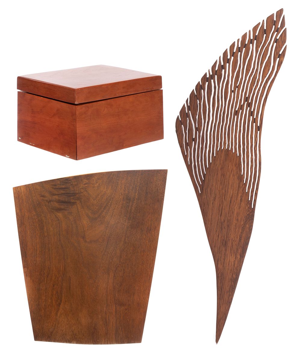 Lot 374: Decorative Hand Carved Wood Object Assortment