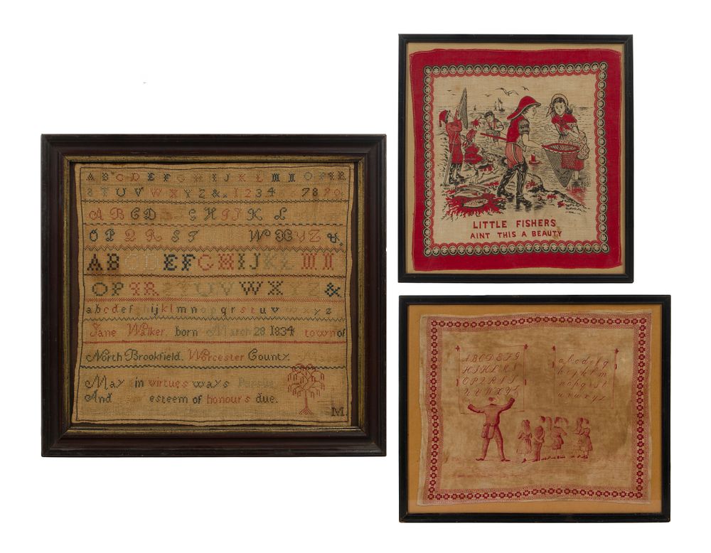 Lot 386: 19th Century Needlepoint Sampler