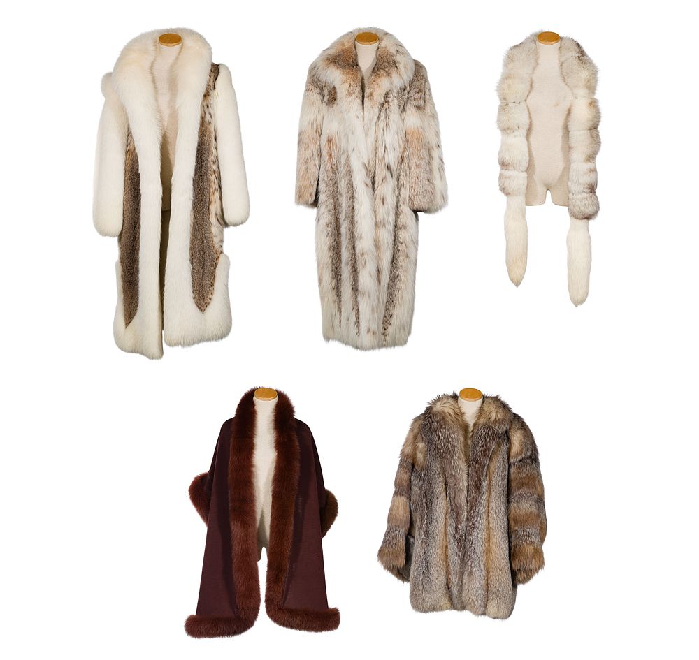 Lot 250: Lynx and Fox Fur Coat Assortment