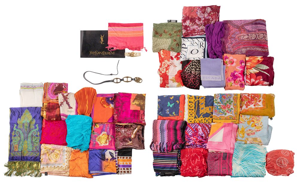 Lot 260: Designer Scarf and Belt Assortment