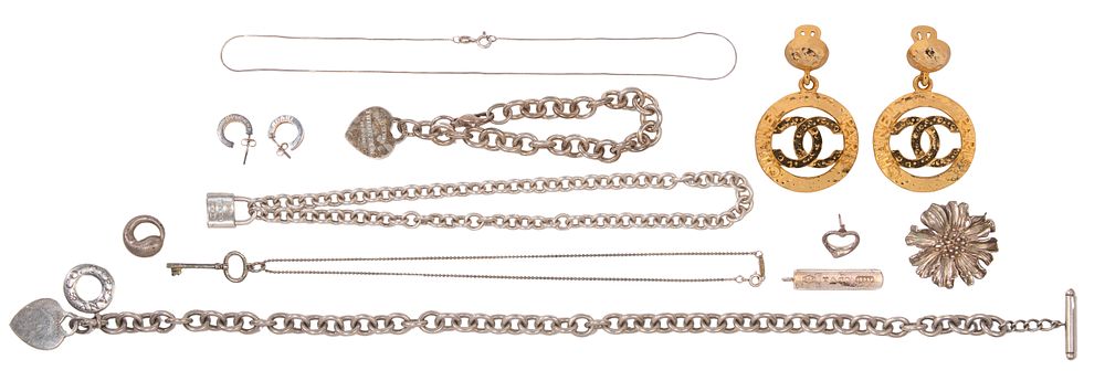 Lot 264: Tiffany & Co and Sterling Silver Jewelry Assortment