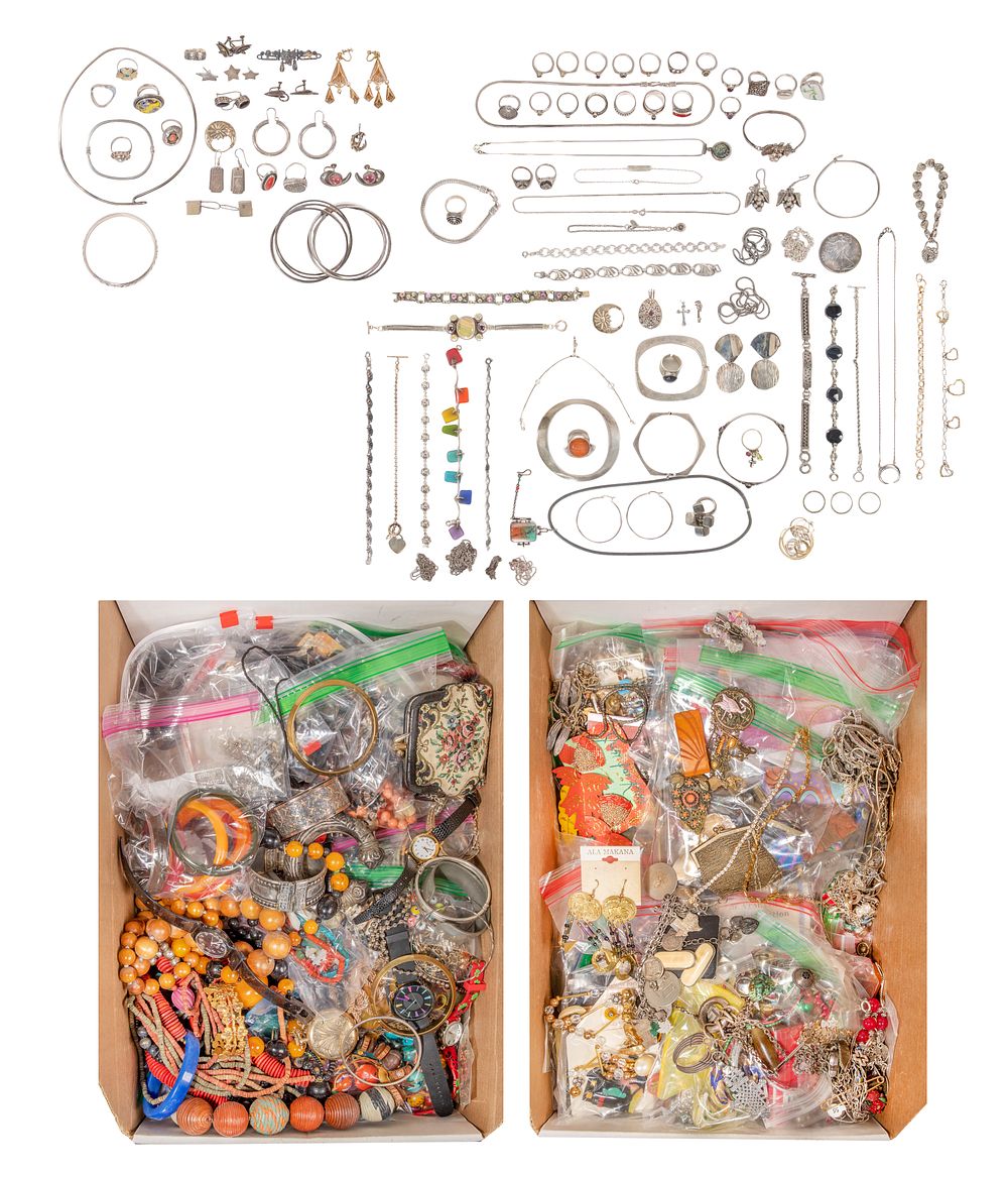 Lot 280: Sterling Silver and Costume Jewelry Assortment