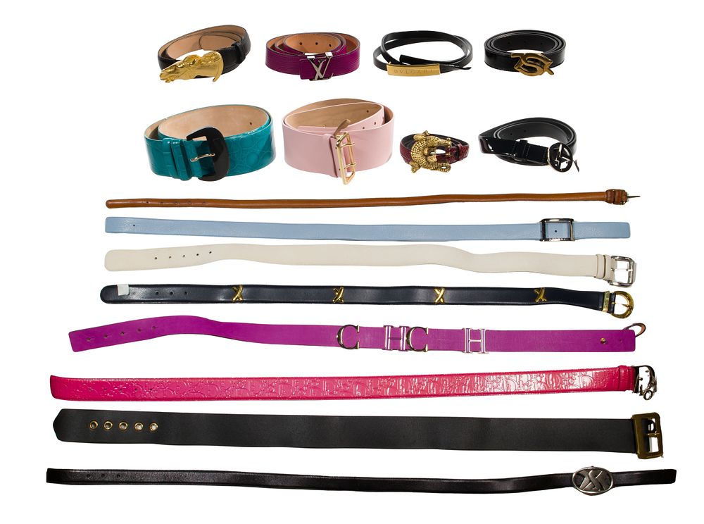 Lot 267: Louis Vuitton and Designer Belt Assortment