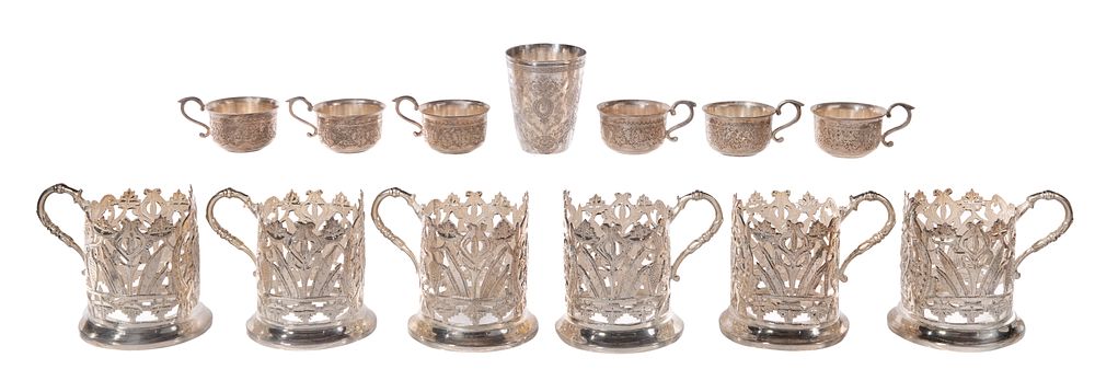 Lot 344: Persian Silver Assortment