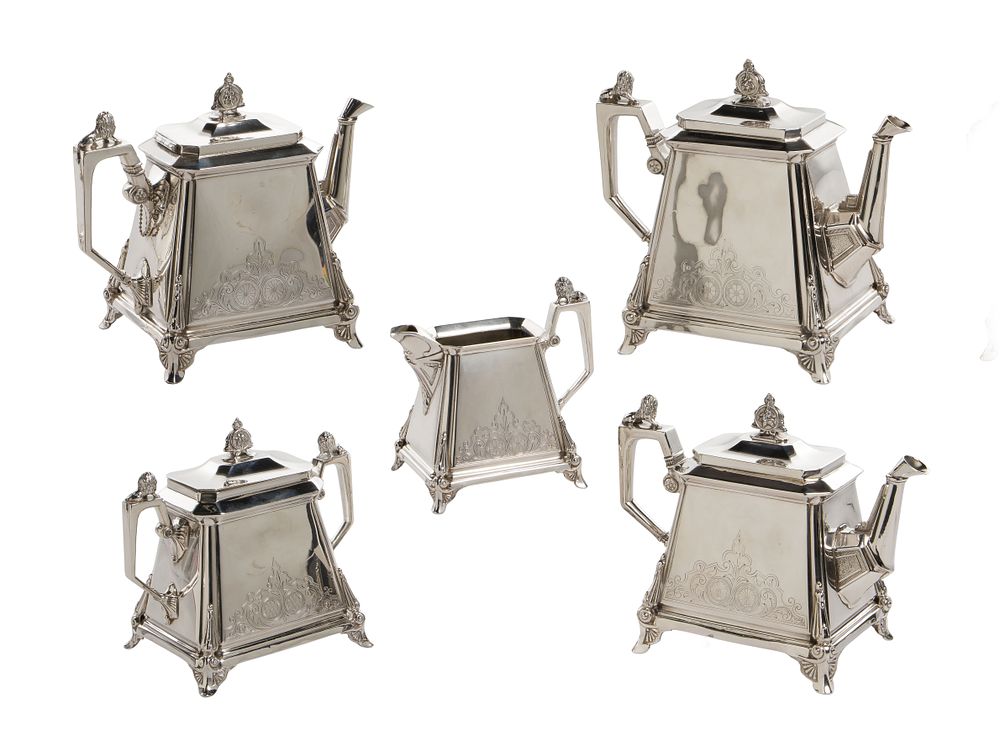 Lot 349: Silverplate Beverage Service