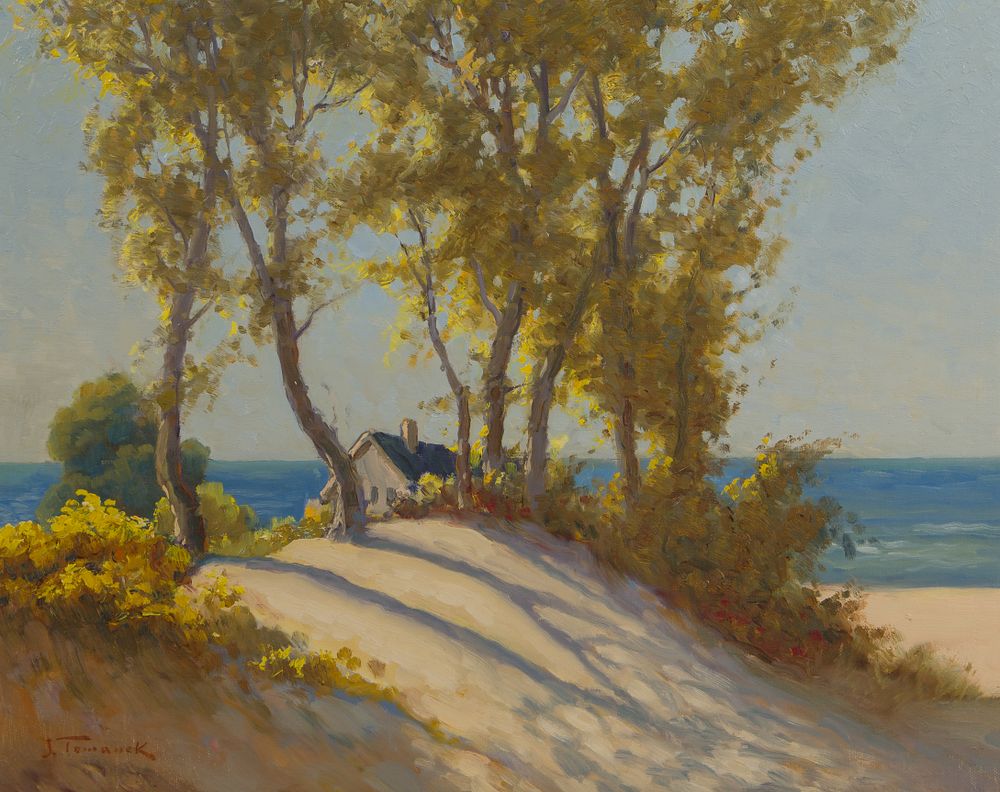 Lot 361: Joseph Tomanek (American, 1889-1974) Oil on Board