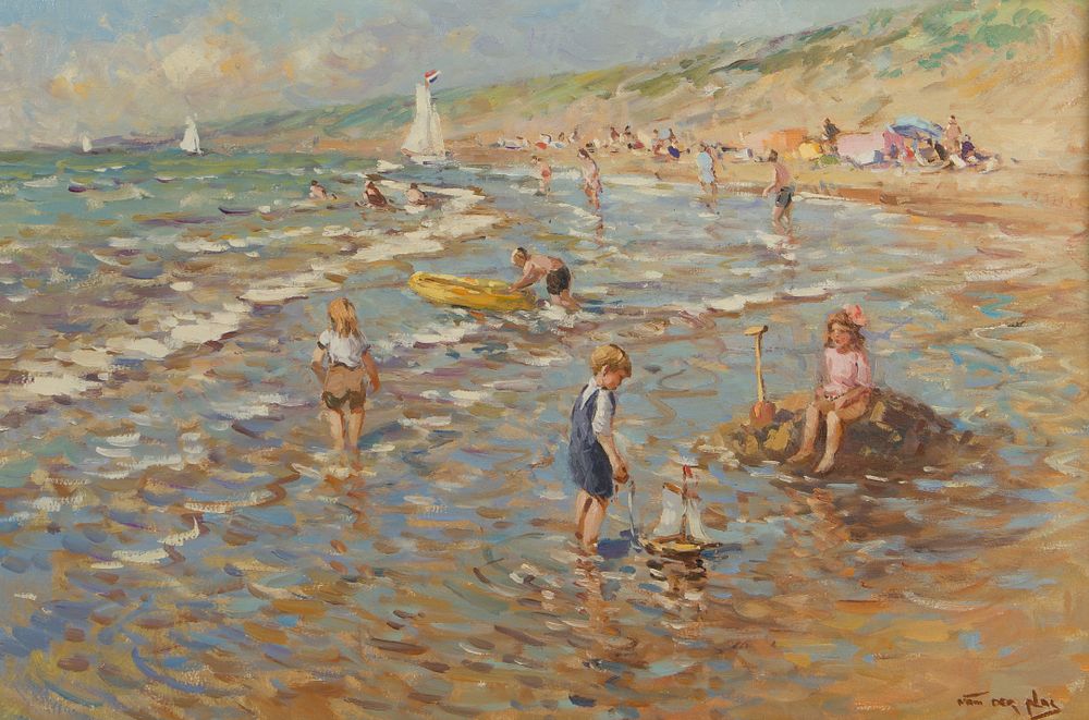Lot 363: Niek van der Plas (Dutch, b.1954) Oil on Board