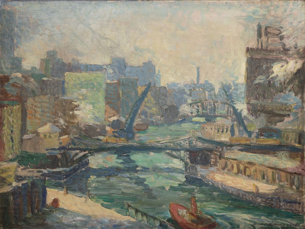 Lot 384: Elizabeth Kilbourne Merrill (American, 1902-1977) Oil on Board