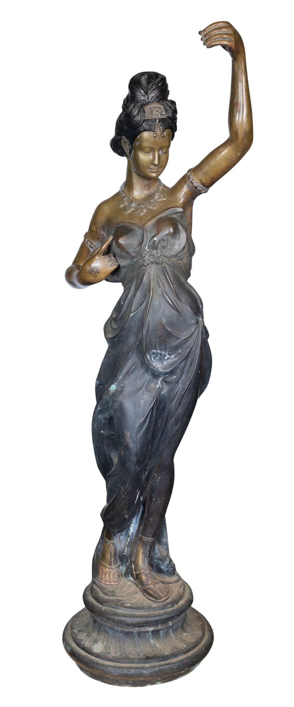Lot 406: Style of Auguste Moreau (French, 1834-1917) Patinated Metal Statue