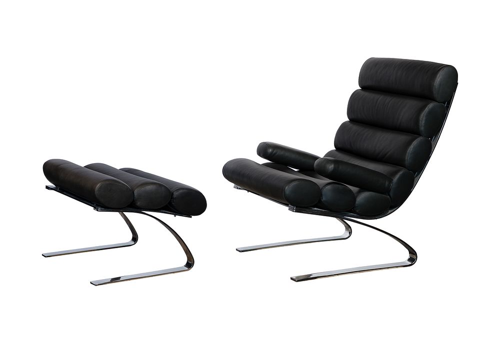 Lot 425: Reinhold Adolf and Hans-Jorgen Schropfer for COR 'Sinus' Lounge Chair and Ottoman