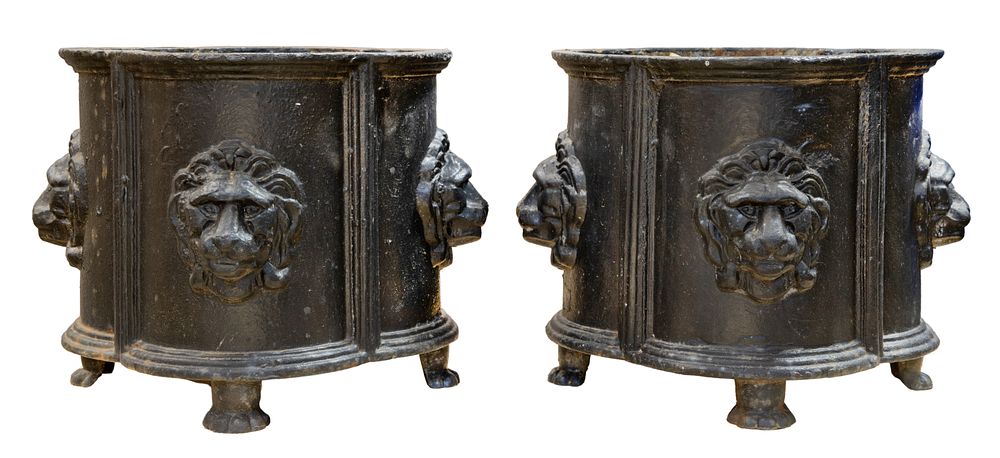 Lot 223: Cast Iron Planters