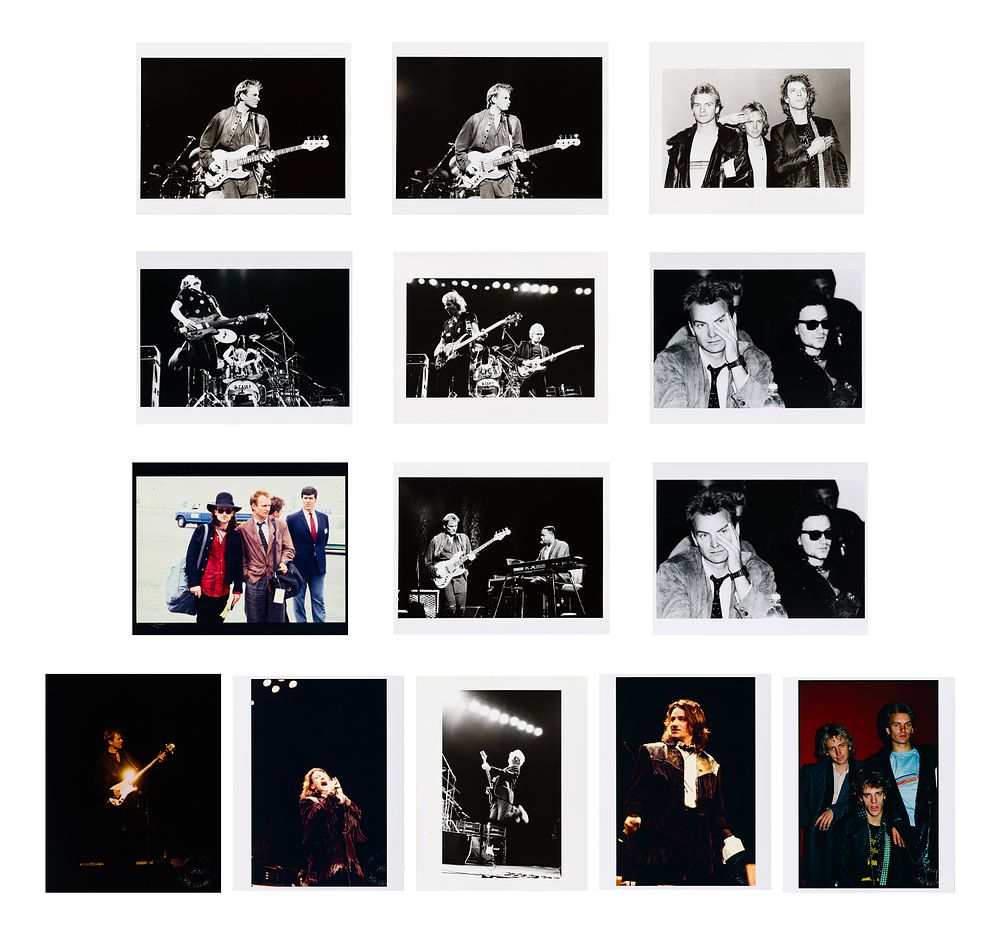 Lot 252: Robert Matheu (American, 1955-2018) Bono and Sting Photograph Assortment