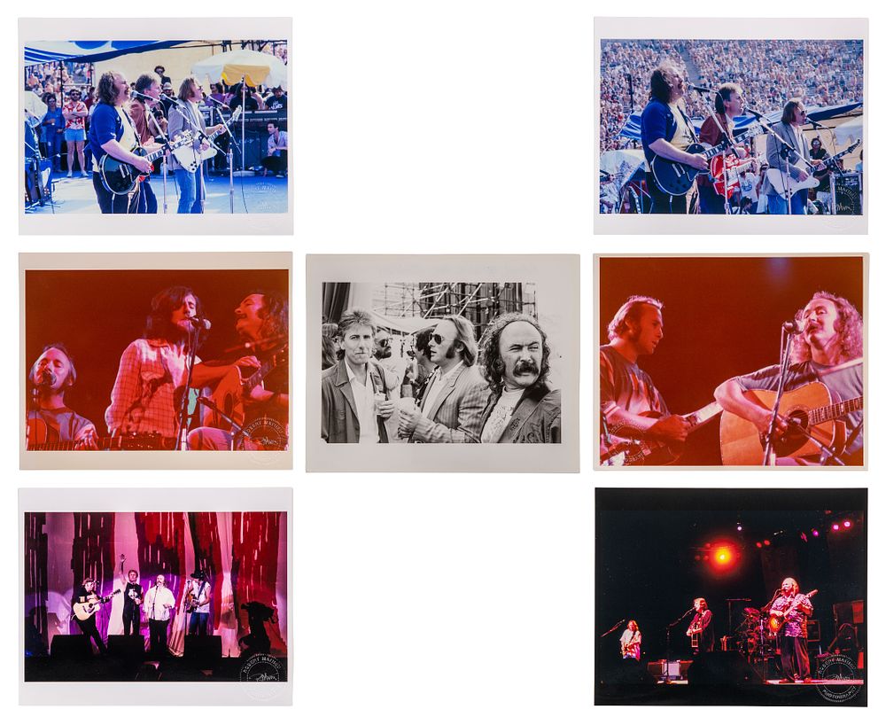 Lot 278: Robert Matheu (American, 1955-2018) Crosby, Stills, Nash and Young Photograph Assortment