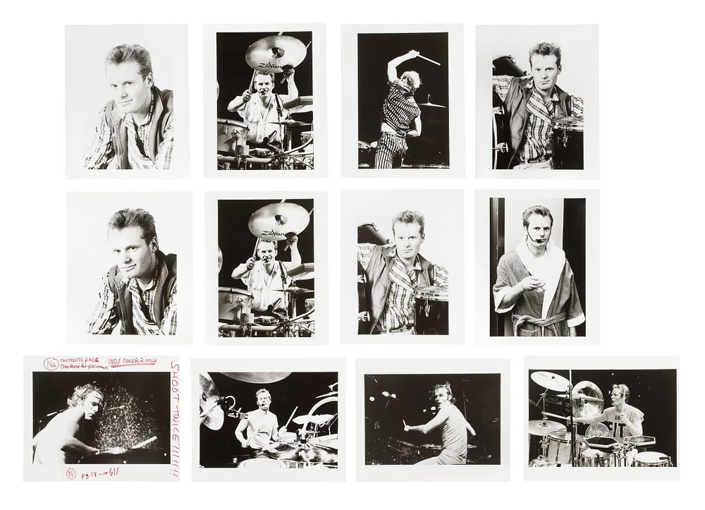 Lot 305: Robert Matheu (American, 1955-2018) Martin Chambers of The Pretenders Photograph Assortment