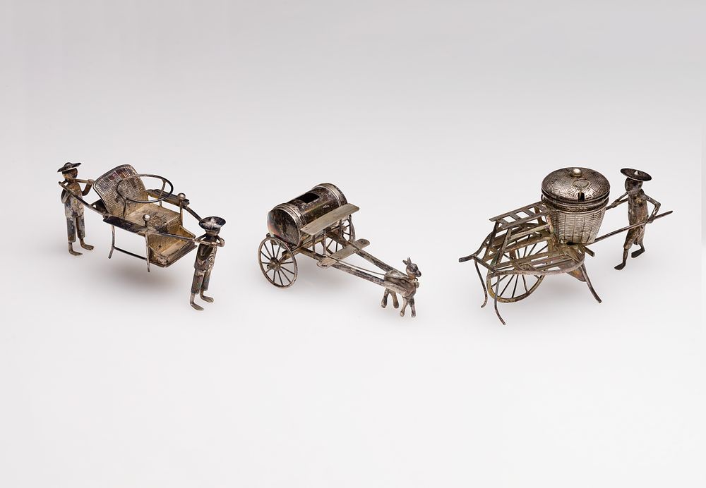 Lot 255: Chinese Silver Condiment Caddies
