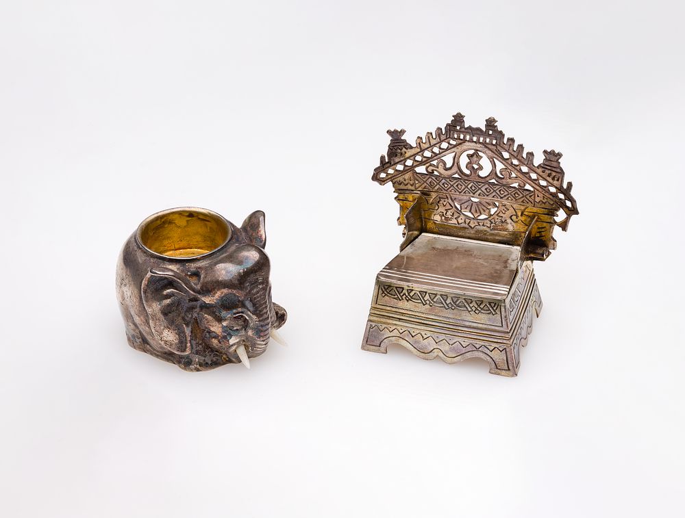 Lot 280: Russian Silver Salt Cellars