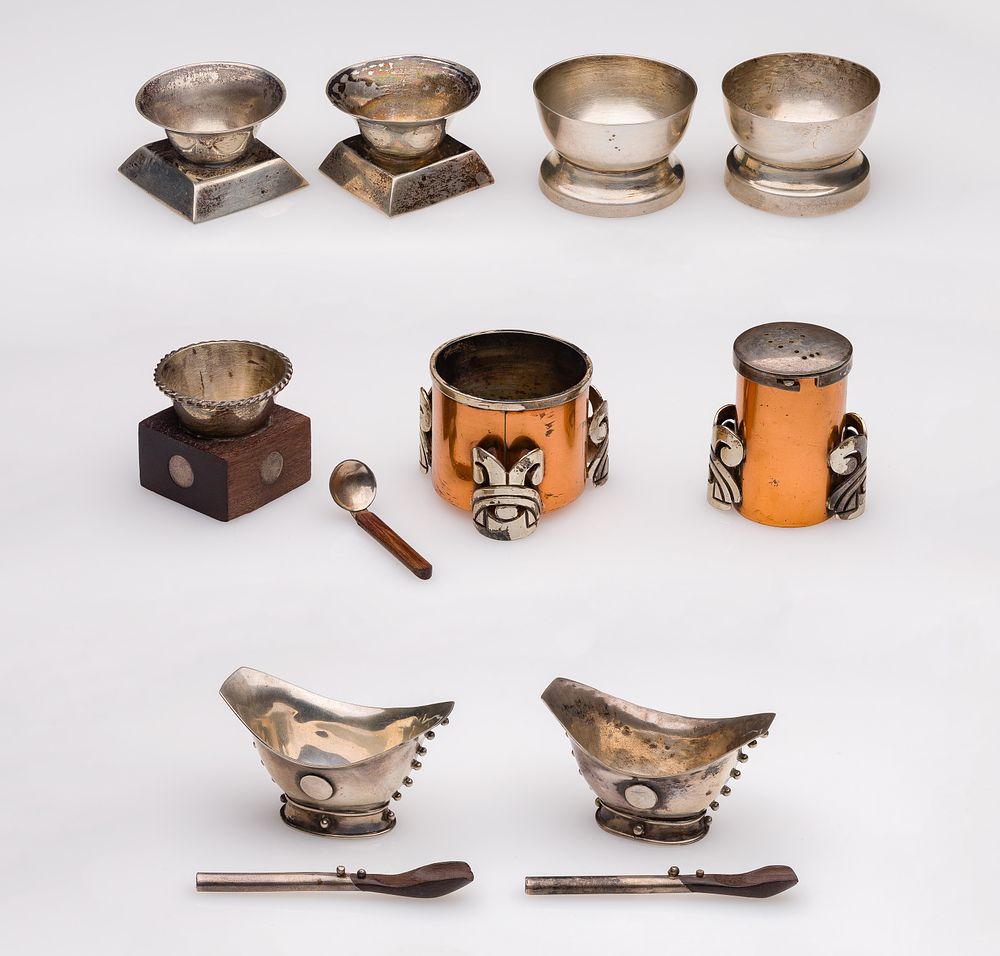 Lot 289: William Spratling Sterling Silver Salt Cellar Assortment