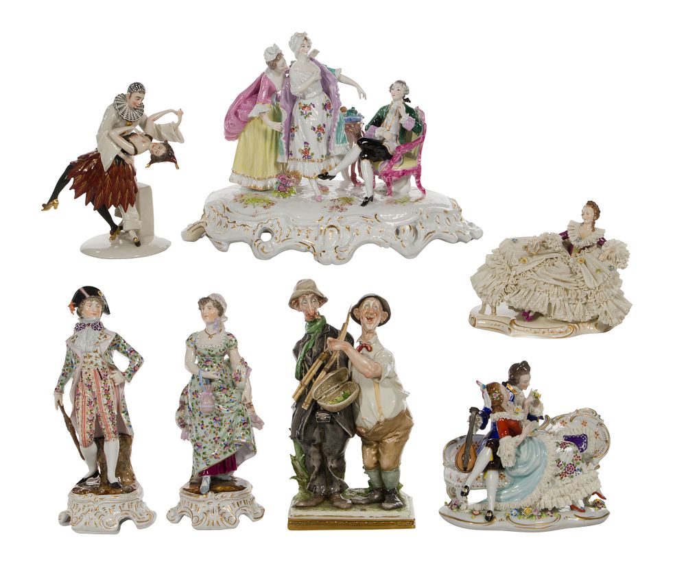 Lot 296: Porcelain Figurine Assortment