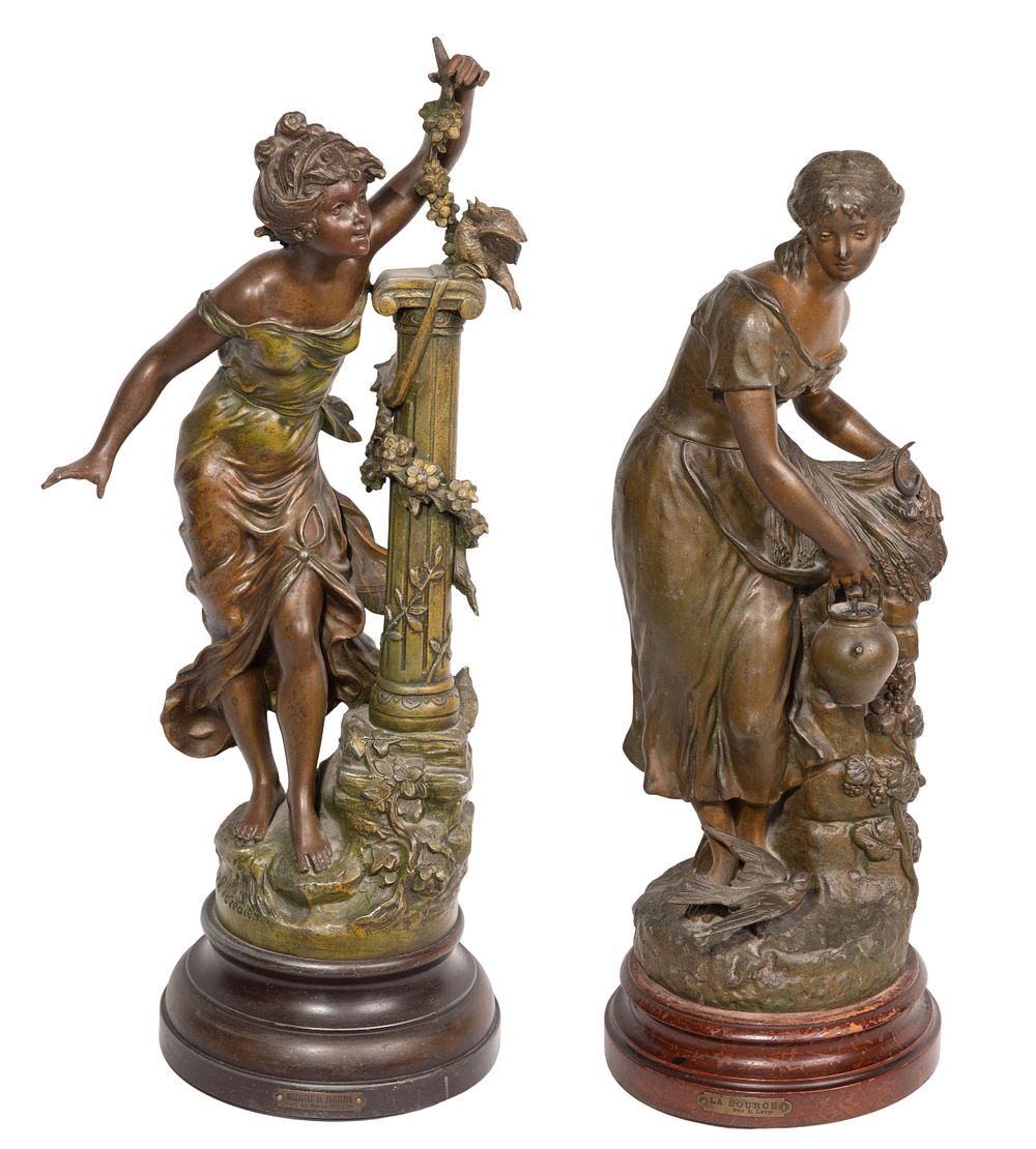 Lot 301: French Cast Metal Sculptures