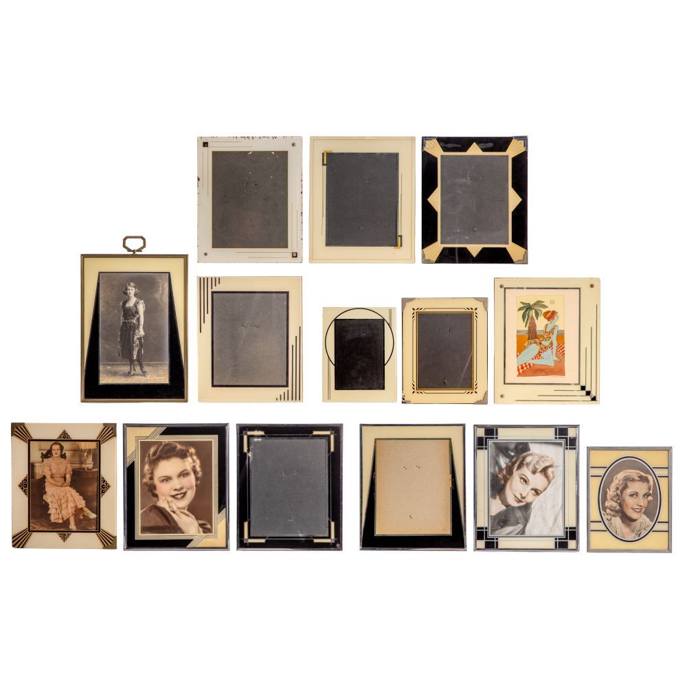 Lot 309: Art Deco Reverse Painted Frame Assortment