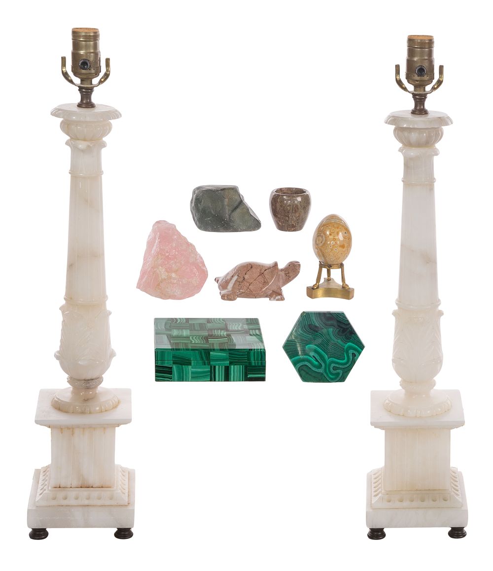 Lot 313: Stone Decorative Object Assortment