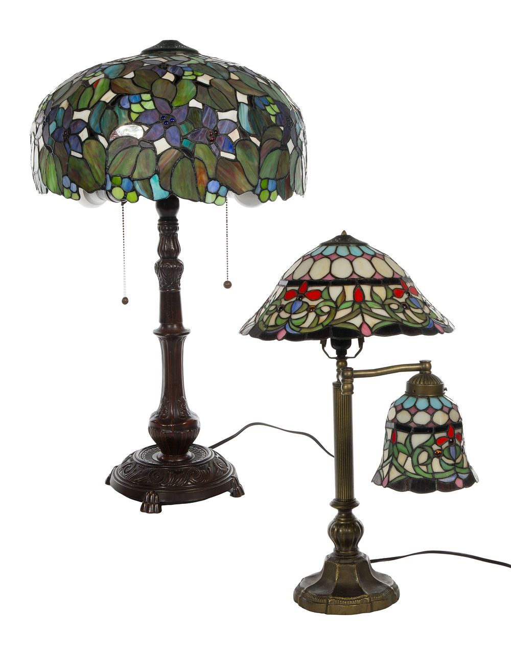 Lot 315: Acrylic Shade Table Lamps