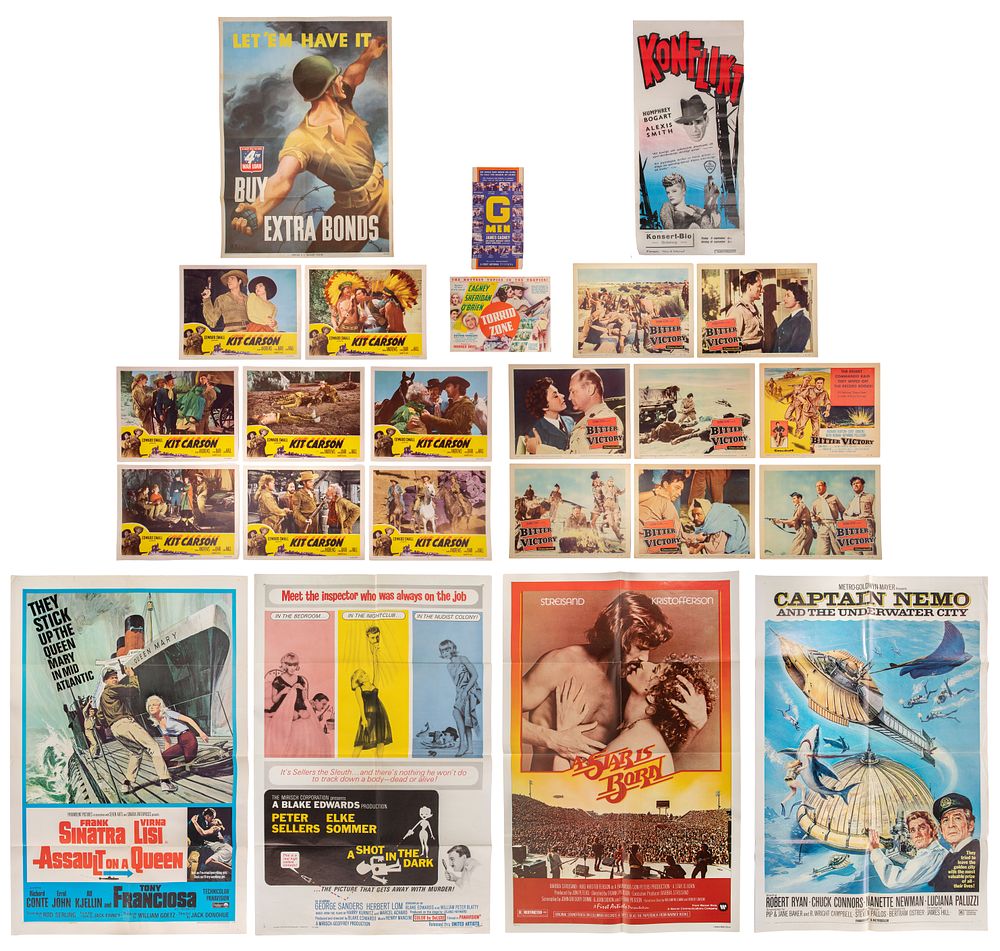 Lot 382: World War II and Movie Poster Assortment