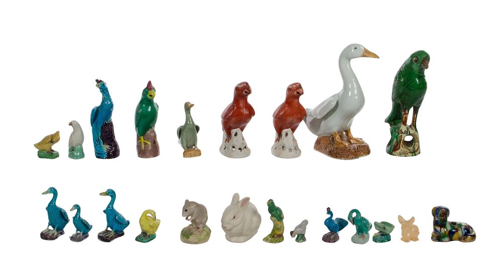 Lot 389: Asian Porcelain Animal Figurine Assortment