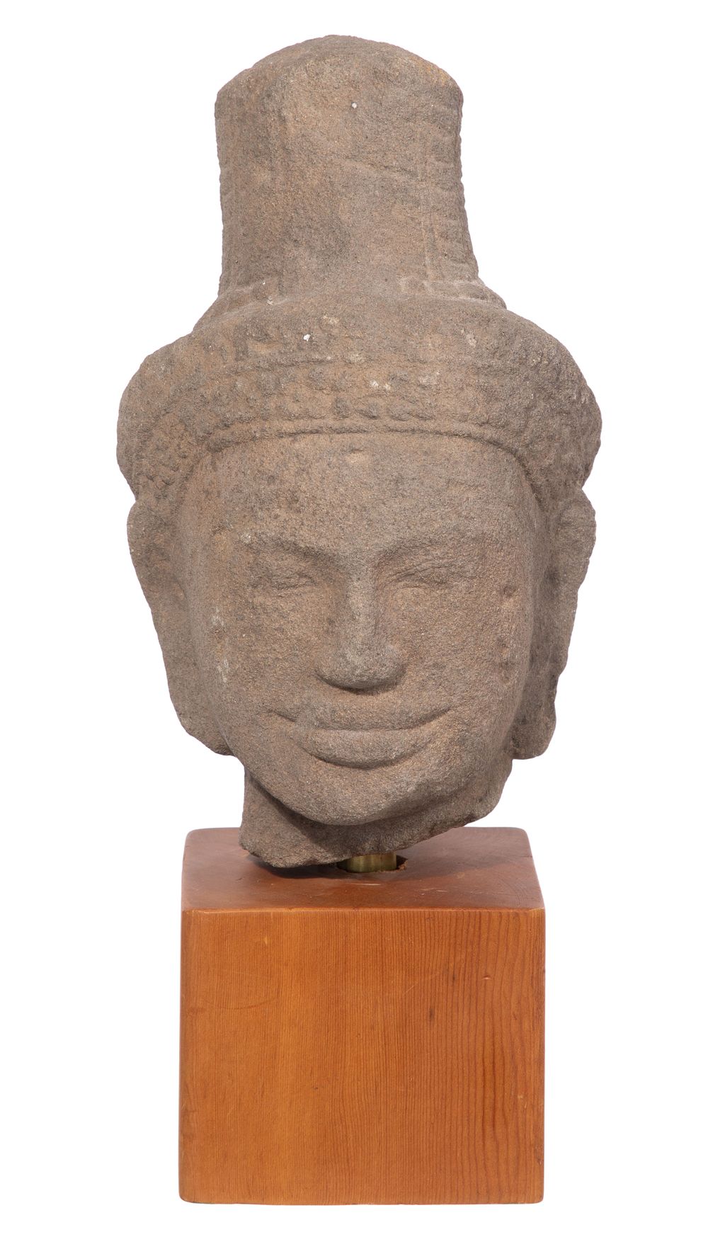 Lot 397: Baphuon Style Khmer Shiva Sandstone Statue
