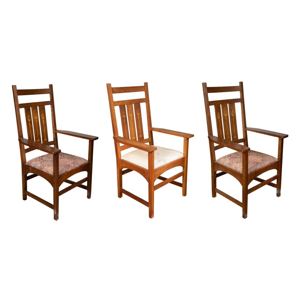 Lot 409: Harvey Ellis for Stickley Armchairs