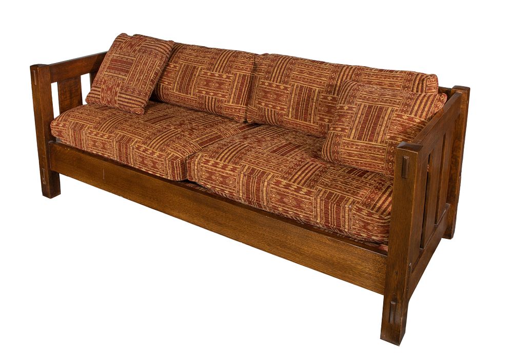 Lot 414: Stickley Mission Style Sofa
