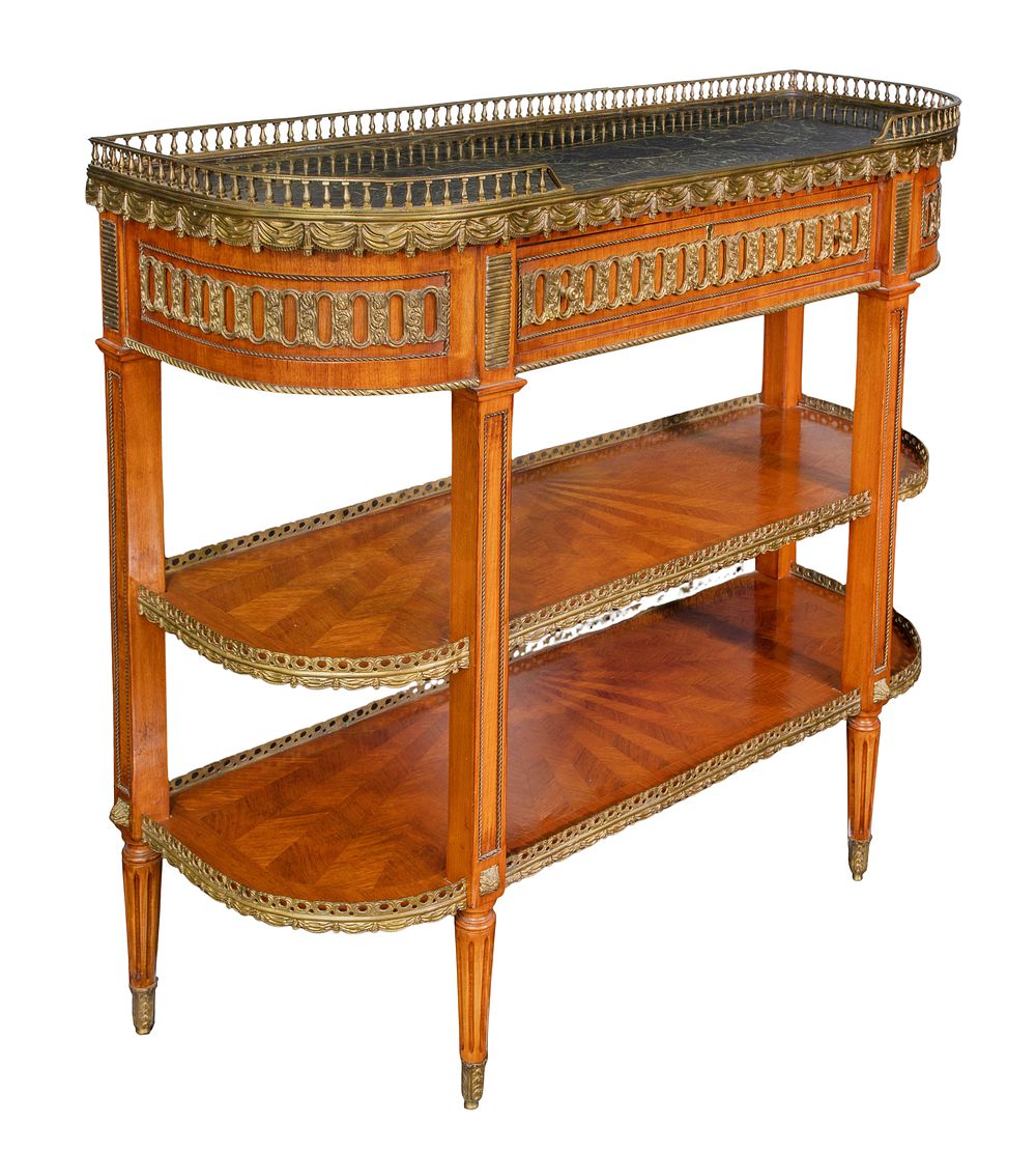 Lot 415: Louis XVI Style Marble Top Console Table