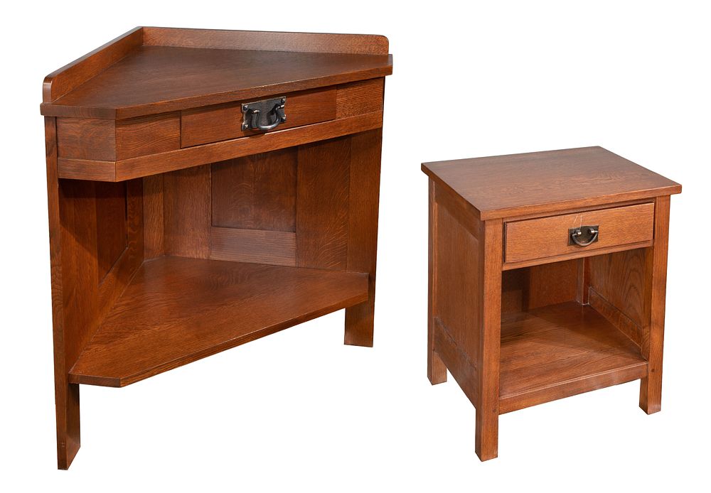 Lot 416: Stickley Corner Console and Nightstand