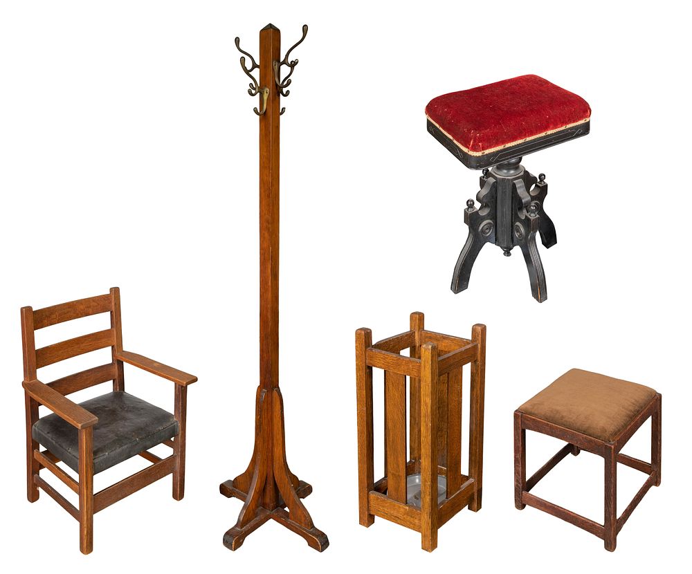 Lot 424: Arts and Crafts Style Furniture Assortment