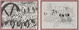 Disney - Disney '101 Dalmatians' Sericels 
(2) items including a 1997 'Hello Darling' sericel and Image - 1