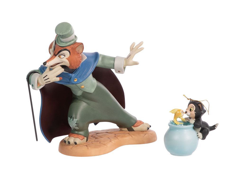 Disney - Disney Classics Collection 'Pinocchio' Figurine Assortment 
(2) porcelain items including 