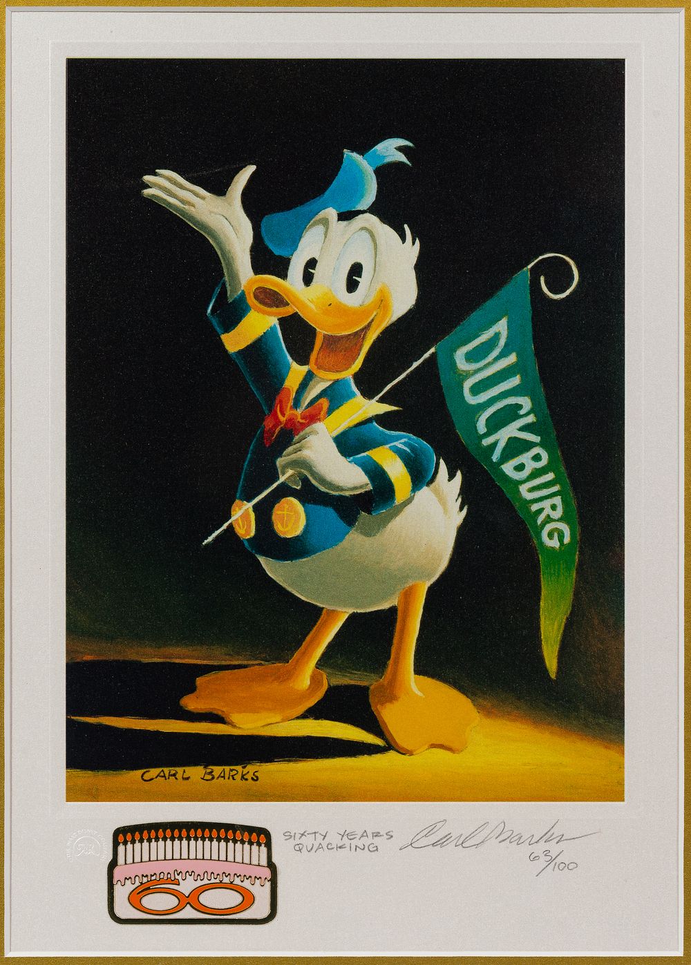 Disney - Carl Barks (American, 1901-2000) '60 Years Quacking' Lithograph 
1994, pencil signed 