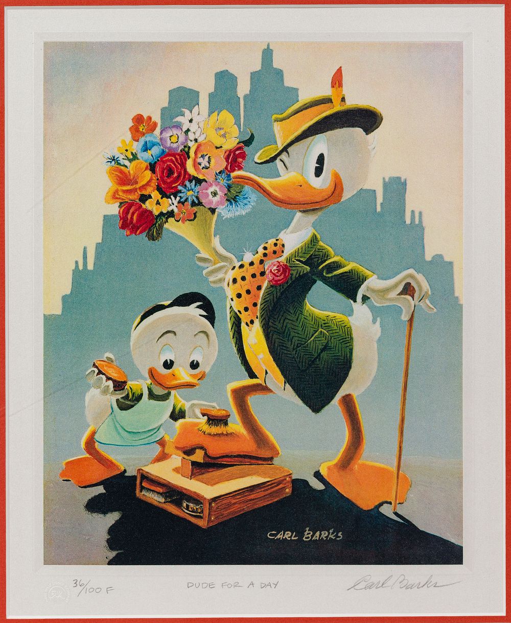 Disney - Carl Barks (American, 1901-2000) 'Dude for a Day' Lithograph 
Undated, pencil signed 