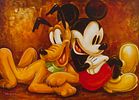 Disney - Darren Wilson (American, b.1969) 'Mickey Mouse' Giclees on Canvas 
(2) items including Image - 2