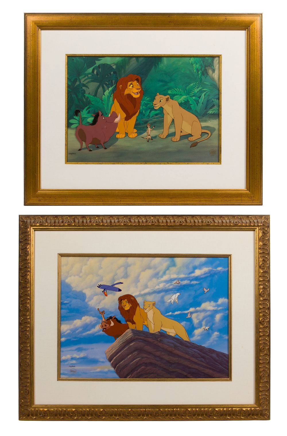 Disney - Disney 'The Lion King' Sericels 
(2) sericels including 'Introductions', #358/500 and 'A 